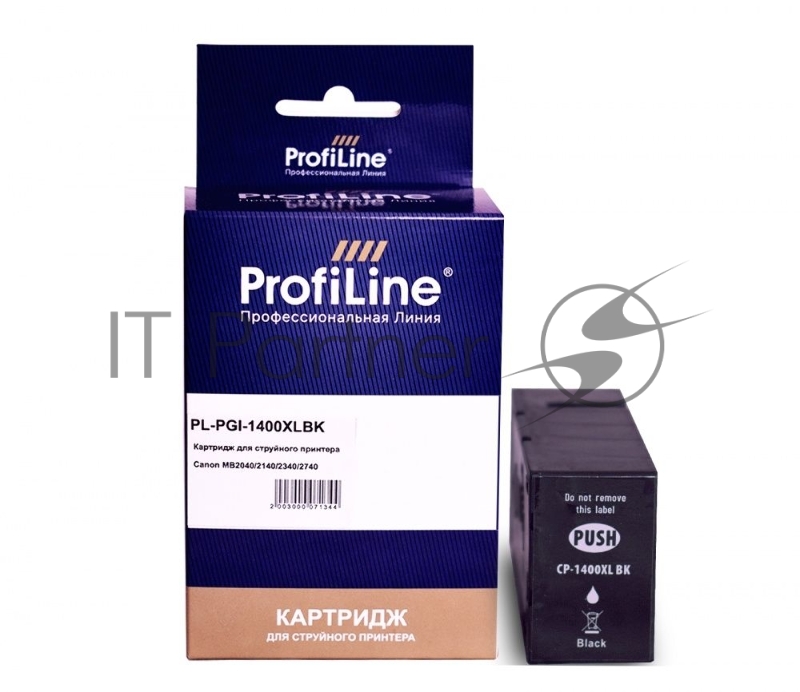 Струйный картридж PL-PGI-1400XLBK для принтеров Canon MB2040/MB2140/MB2340/MB2740 с чернилами Black ProfiLine