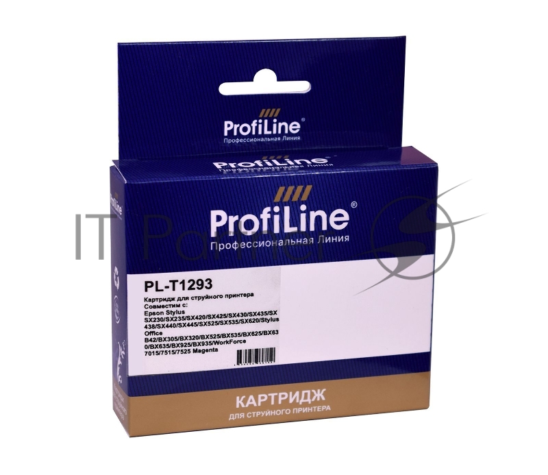Струйный картридж PL-T1293 для принтеров Epson Stylus SX230/SX235/SX420/SX425/SX430/ Office B42/BX305/BX320/BX525/BX535/BX 7015/7515/7525 с чернилами Magenta ProfiLi