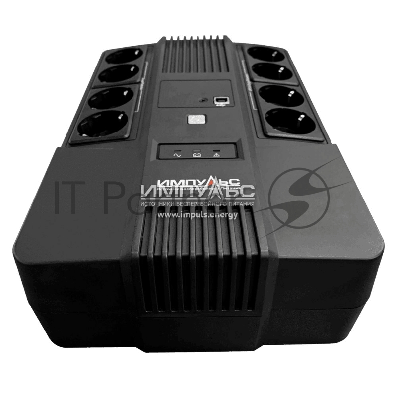 Источник бесперебойного питания Импульс ИБП ИМПУЛЬС МАСТЕР 1000, 1000ВА/600Вт, LED, USB, RJ11/RJ45, SCHUKOx8