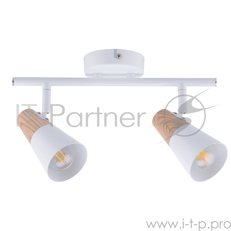 Светильник Hiper Светильник встраиваемый Белый + натуральное дерево H079-2 Поворотный, мощность ламп до 40Вт Размер 39х11х13