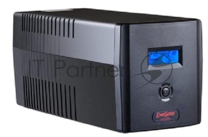 ИБП Exegate (EP212519RUS) ИБП Exegate Power Smart ULB-1000 LCD 1000VA, Black, 2 евророзетки+2 розетки IEC320, USB