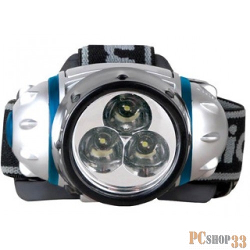 Camelion Фонари Camelion LED5321-3Mx (фонарь налобн, металлик, 3 ультра ярк LED, 2 реж,3XR03 в компл, пласт,блис)