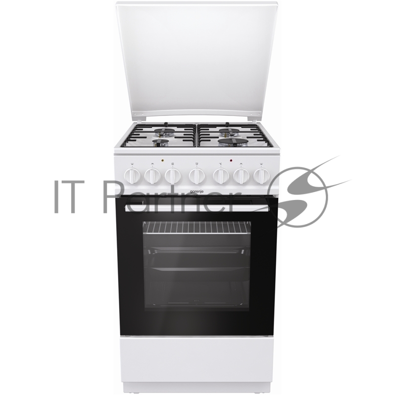 Комбинированная плита GORENJE K5241WH/ 85x50x60, комбинированная, 4 газовые конфорки, духовка электрическая, белый