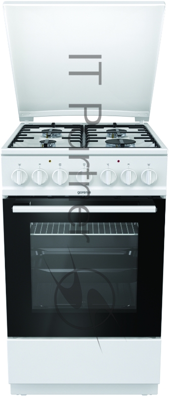 Комбинированная плита GORENJE K5241WH/ 85x50x60, комбинированная, 4 газовые конфорки, духовка электрическая, белый