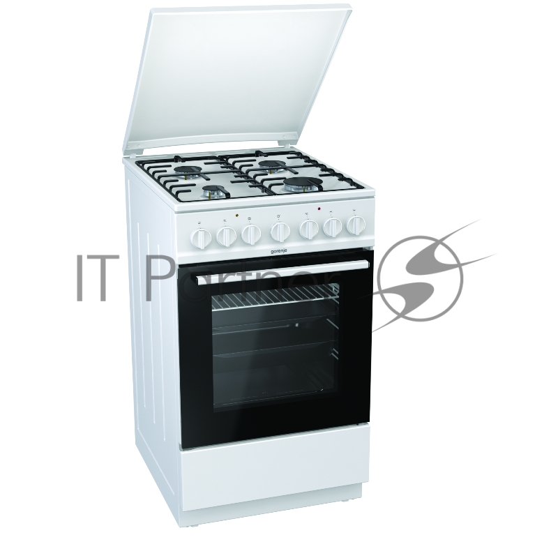 Комбинированная плита GORENJE K5241WH/ 85x50x60, комбинированная, 4 газовые конфорки, духовка электрическая, белый