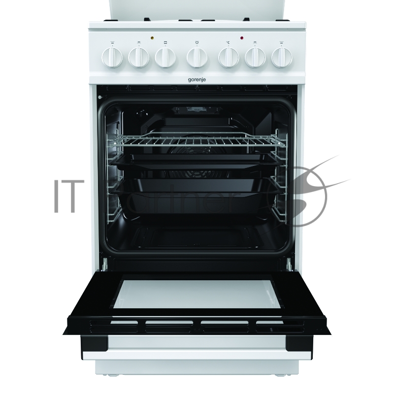 Комбинированная плита GORENJE K5241WH/ 85x50x60, комбинированная, 4 газовые конфорки, духовка электрическая, белый