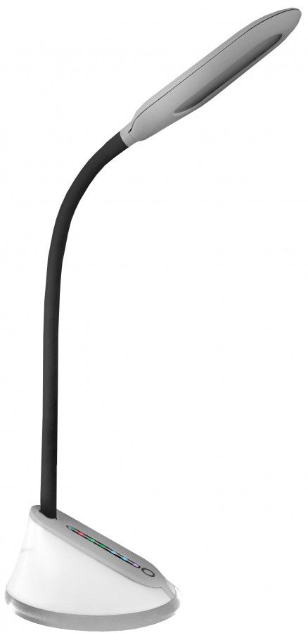 Camelion Настольные светильники Camelion KD-799 C03 серебро LED (Свет-к наст.,7 Вт,230В, сенс.вкл, 3 ур.ярк, RGB-подсветка)