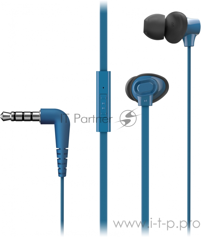 Гарнитура вкладыши Panasonic RP-TCM130GEA 1.2м синий проводные в ушной раковине