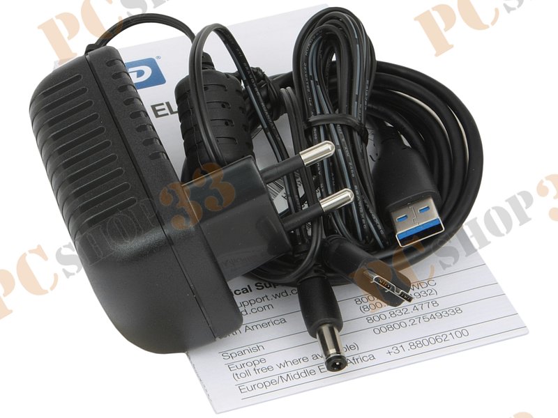 Внешний жесткий диск 3000ГБ Western Digital Elements WDBWLG0030HBK, черный (USB3.0)