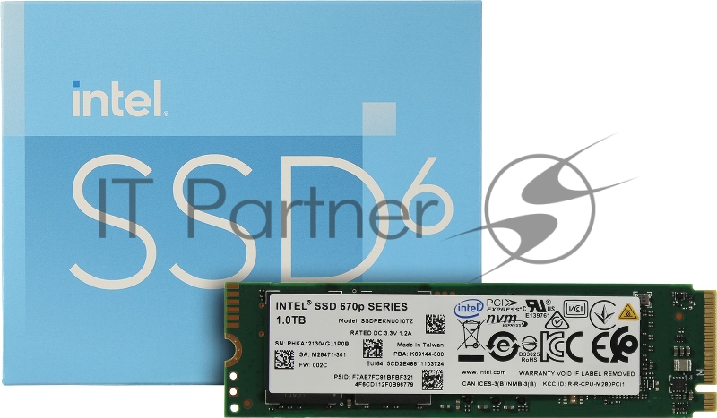 Накопитель SSD Intel Original PCI-E x4 1Tb SSDPEKNU010TZX1 99A39P SSDPEKNU010TZX1 670P M.2 2280