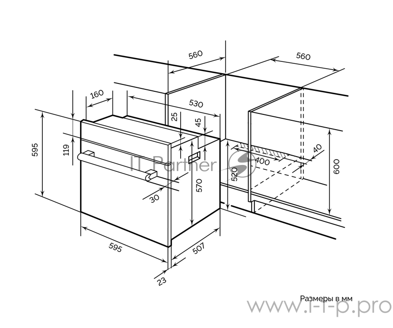 Духовой шкаф LEX EDM 040 IV LIGHT