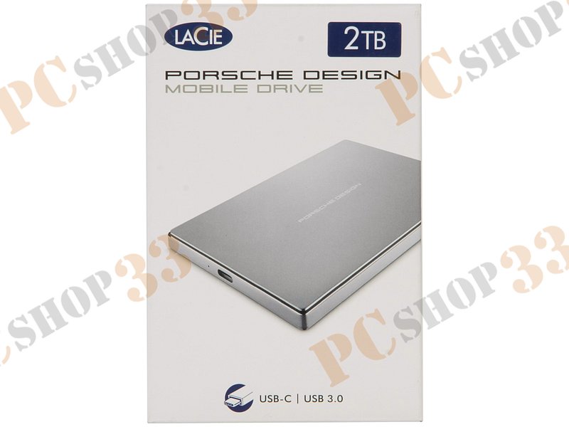 Внешний жесткий диск 2000ГБ 2.5 LaCie Porsche Design Mobile Drive STFD2000400, серебр. (USB3.1)