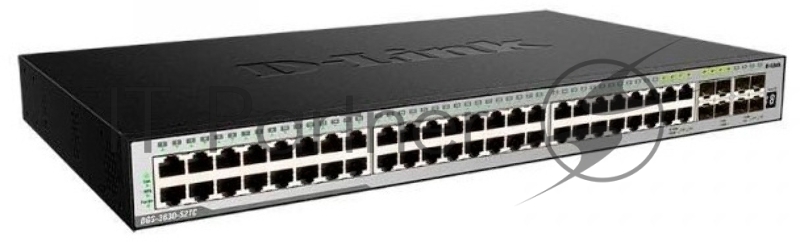 Коммутатор DGS-3630-52TC/A2ASI Управляемый L3 стекируемый коммутатор с 44 портами 10/100/1000Base-T, 4 комбо?портами 100/1000Base-T/SFP и 4 портами 10GBase-X SFP+