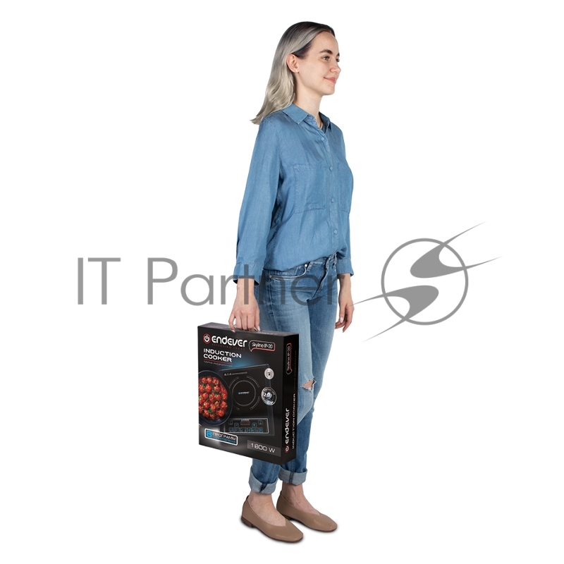 Плитка индукционная электрическая Endever Skyline IP-20, мощность 2000 Вт, цвет варочной поверхности черный, дно посуды от 12-25 см, 7 автоматических программ, таймер, функция предварительной установки