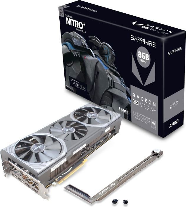 Видеокарта Sapphire RX VEGA 56 8G NITRO+ AMD RX Vega 56 8192Mb 256b HBM2 1266/800/HD 11276-01-40G 299-DE377-001SA