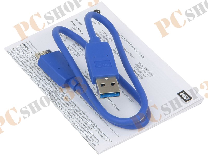 Внешний жесткий диск 4000ГБ 2.5 Western Digital My Passport WDBUAX0040BBL, синий (USB3.0)