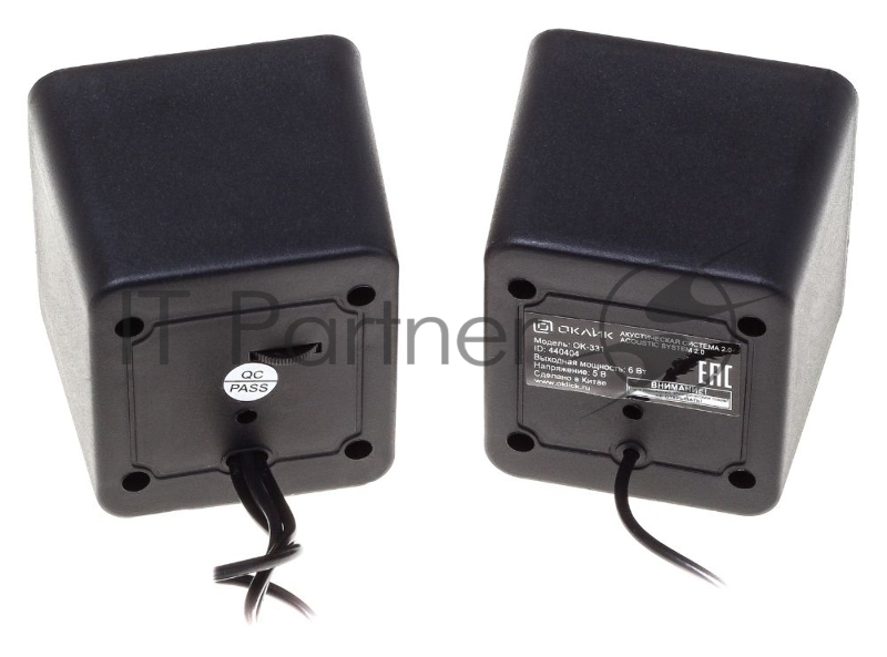 Колонки Oklick Колонки Oklick OK-331 2.0 черный 6Вт