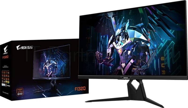 31,5 Gigabyte Aorus FI32Q-EK Gaming monitor Black (IPS, 2560x1440, HDMI+HDMI+DP, 1 ms, 178°/178°, 350 cd/m, 1000:1, Pivot, 2xUSB3.0, 165Hz)