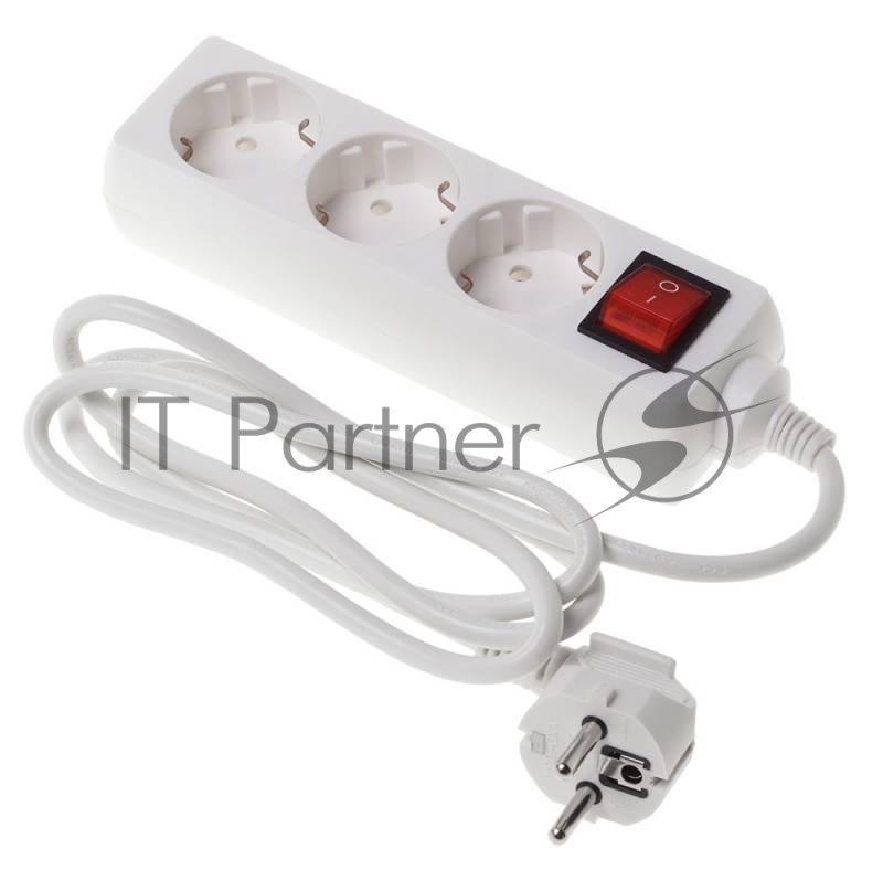 Сетевые фильтры BURO Сетевой удлинитель 3 розетки, 1.5 метра (BU-PS3.1/W), белый (пакет ПЭ) {475287}