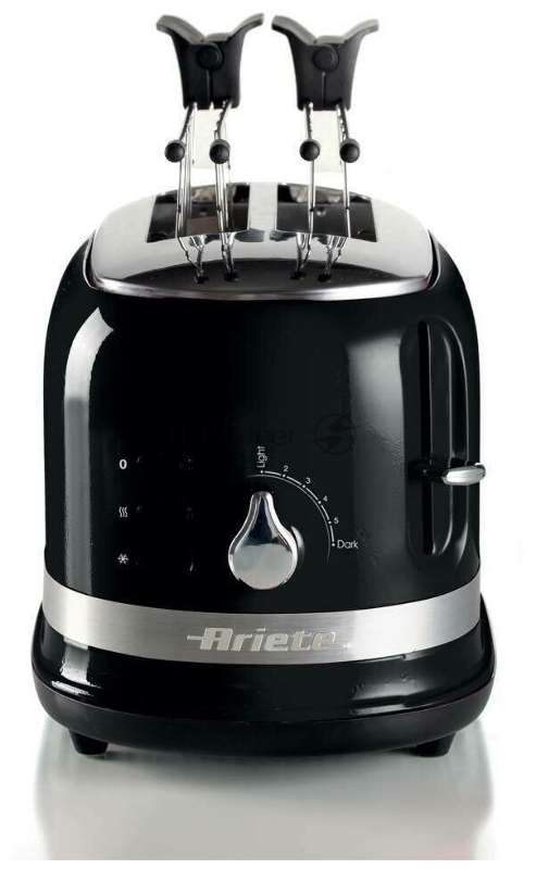 Тостер Ariete Moderna на 2 слота. Мощность 600-800 Вт, цвет: черный (4/40) 149/12