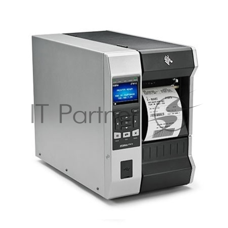 Принтер этикеток Zebra TT ZT610 4, 203 dpi, Euro and UK cord, Serial, USB, Gigabit Ethernet, Bluetooth 4.0, USB Host, Tear, Color Touch, ZPL