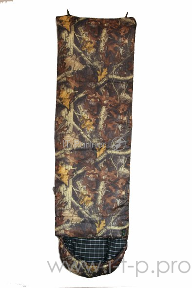Спальный мешок PRIVAL Берлога_2 КМФ (110см, капюшон, шервисин, правый,450 гр/м2)