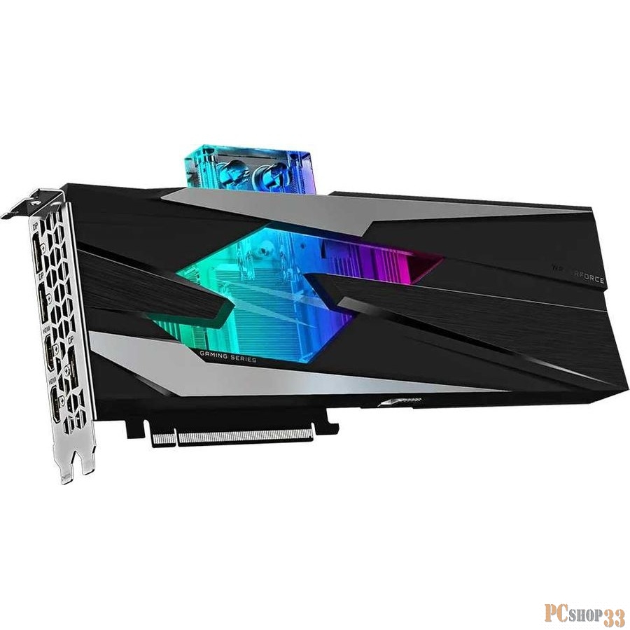 Видеокарта Gigabyte PCI-E 4.0 GV-N3080GAMINGOC WB-10GD NVIDIA GeForce RTX 3080 10240Mb 320 GDDR6X 1800/19000/HDMIx2/DPx3/HDCP Ret