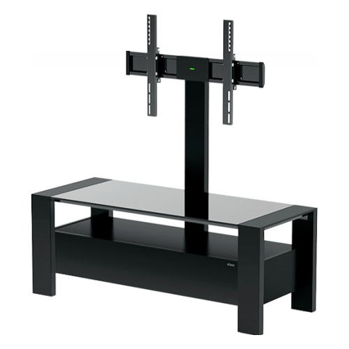 Стойка под телевизор HOLDER TV-34110 черный матовый+черное стекло