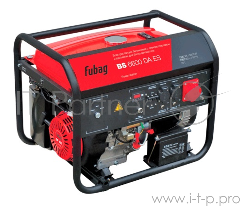 Генераторы, Блоки автоматики FUBAG BS 6600 DA ES 568282/838205 { 7,5/5.6-2.5/1.86 кВА, 8.69 А, 25 Объем бака, л, 380/220 В, 90 Вес, кг }