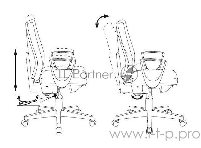Кресло Бюрократ CH-W545 синий 38-415 крестовина пластик пластик белый