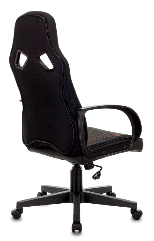 Кресло игровое Zombie RUNNER черный/красный искусственная кожа крестовина пластик