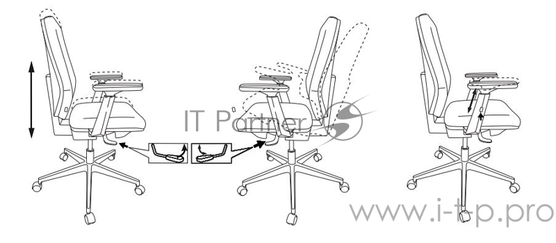 Кресло Бюрократ CH-545SL серый 38-417 крестовина металл хром