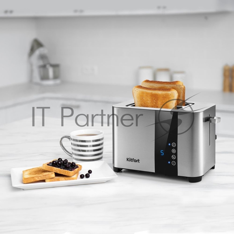 Тостер Kitfort KT-2047 850Вт нержавеющая сталь