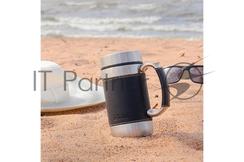 Термокружка TalleR TR-22406Cтальная 0,45 л Blake/Блэйк, полировка матовая. Съемный фильтр с ручкой