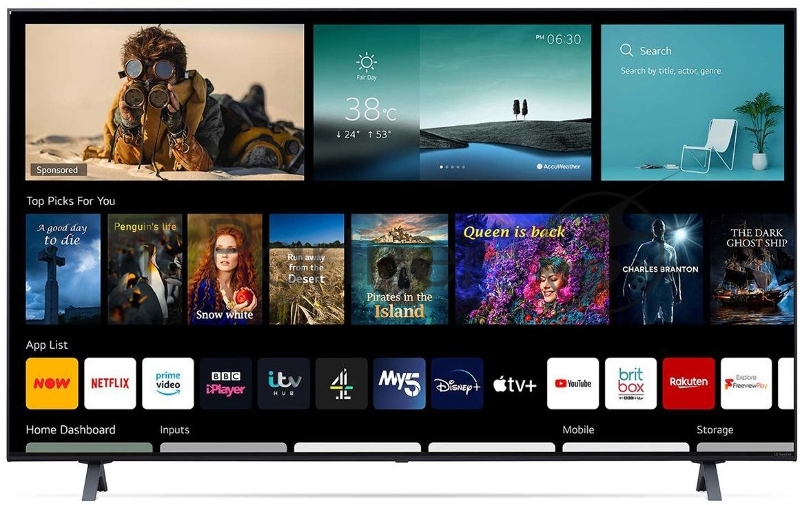 Телевизор LED 55 LG 55NANO75 Blue, Ultra HD 4K, DVB-T2/C/S2, USB, Wi-Fi, Smart TV