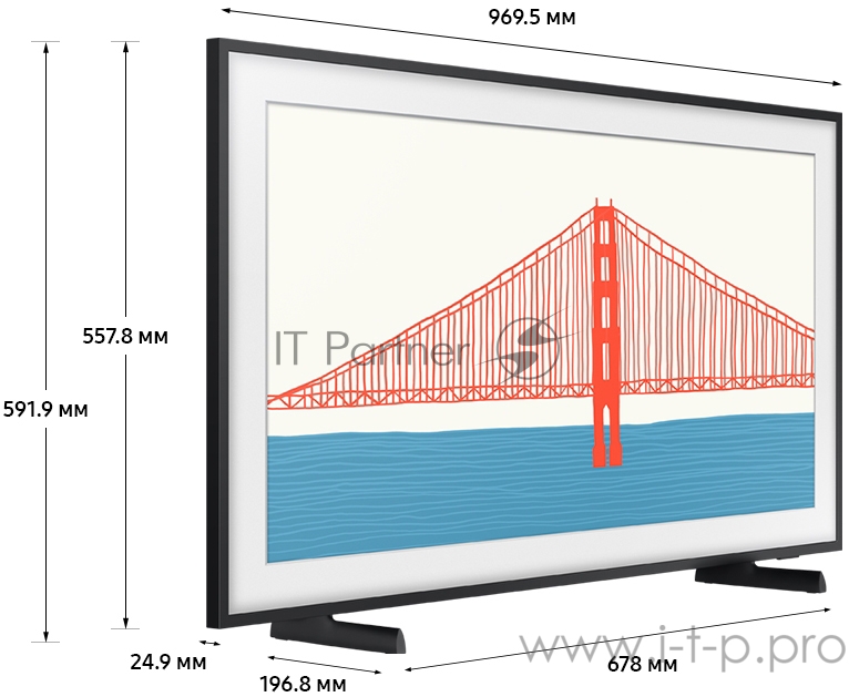Телевизор ЖК 43 Samsung Телевизор ЖК 43 Samsung/ 43”, QLED Frame, UHD, Smart TV,Wi-Fi, Voice, PQI 3000, DVB-T2/C/S2, 20W, OTS Lite+, 4HDMI, 2 USB, BLACK