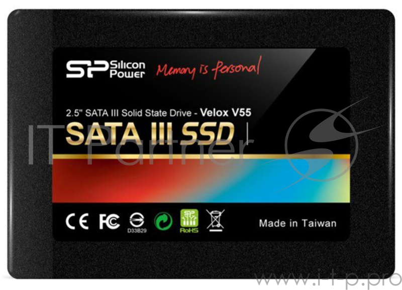 накопитель Silicon Power SSD 60Gb V55 SP060GBSS3V55S25 {SATA3.0, 3.5
