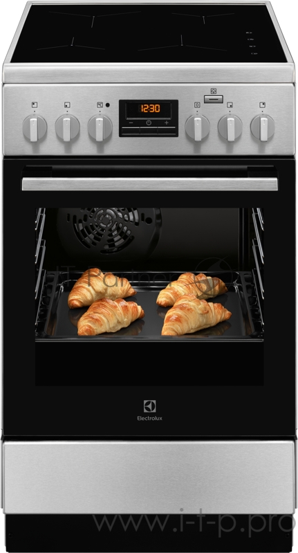 Электрическая плита ELECTROLUX Электрическая плита ELECTROLUX/ Электрическая плита с индукцией, 50см шириной, нержавеющая сталь c Anti Finger Print, мультифункциональная электрическая духовка с паром SteamBake, электрический гриль, электронное управл