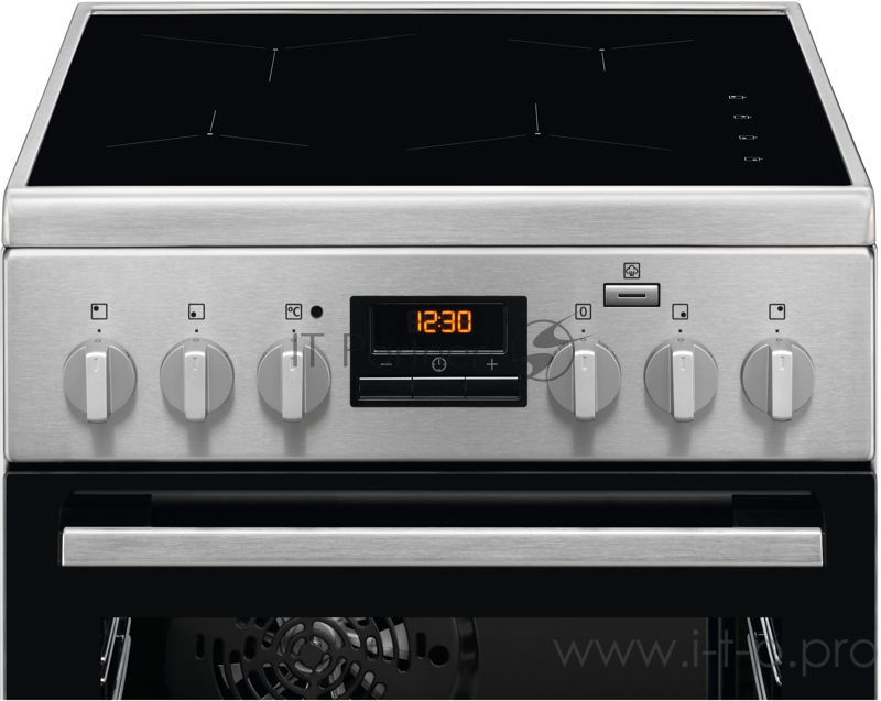 Электрическая плита ELECTROLUX Электрическая плита ELECTROLUX/ Электрическая плита с индукцией, 50см шириной, нержавеющая сталь c Anti Finger Print, мультифункциональная электрическая духовка с паром SteamBake, электрический гриль, электронное управл