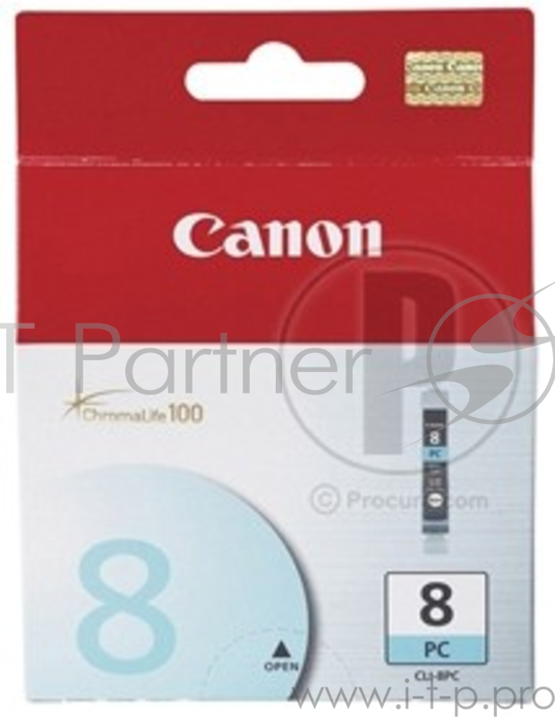Расходные материалы Canon CLI-8PC 0624B001/0624B024 Картридж для iP6600D, iP6700D, MP970, Pixma Pro9000, Pixma Pro9000 Mark II, фото-голубой, 490стр.