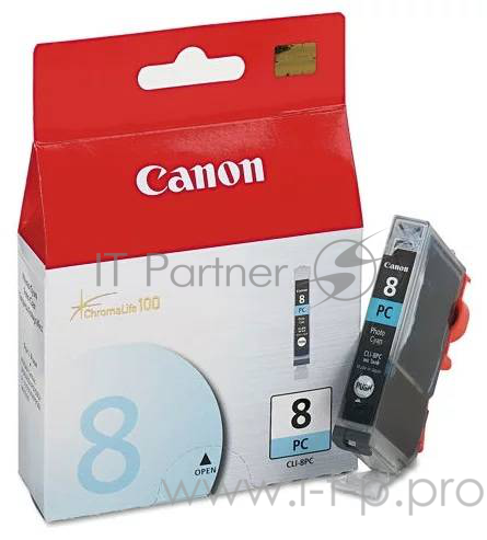Расходные материалы Canon CLI-8PC 0624B001/0624B024 Картридж для iP6600D, iP6700D, MP970, Pixma Pro9000, Pixma Pro9000 Mark II, фото-голубой, 490стр.