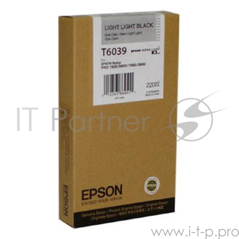 Расходные материалы EPSON C13T603900 SP-7880/9880 220ml Light Light Black