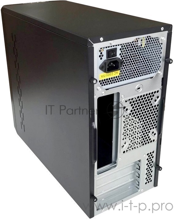 Корпус HIPER Office M5200 (ATX, 0.4MM SGCC, 4xUSB2.0 +2xUSB3.0 +Audio, PSU 500W, Passive PFC, 120mm fan, power cord, Black)