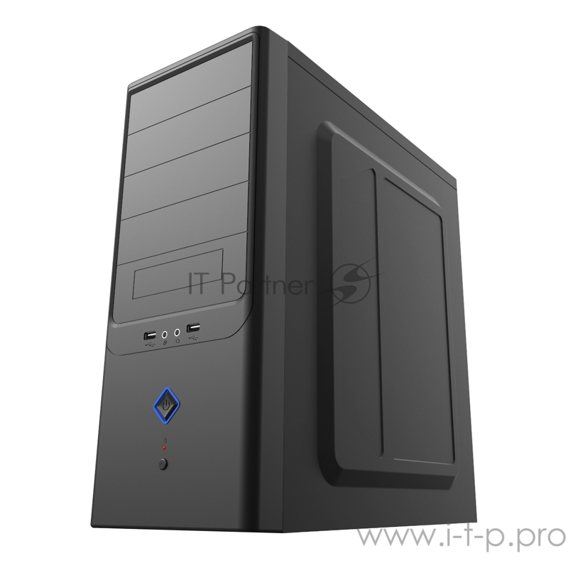 Корпус HIPER Office A3075 (ATX, 0.4MM SGCC, 2xUSB2.0 +Audio, PSU HPT-450, peak 450W, Passive PFC, 120mm fan, power cord, Black)