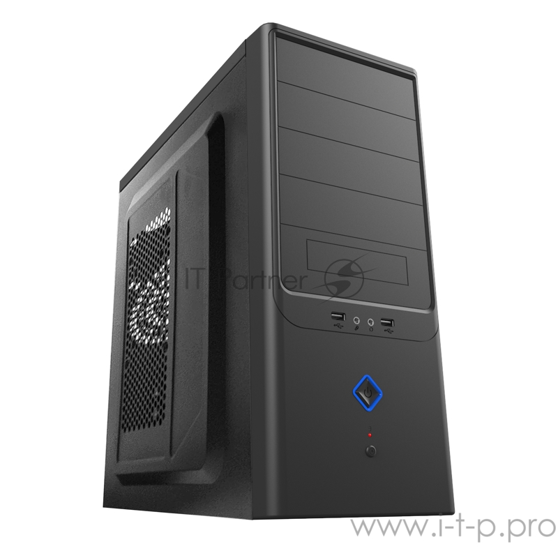 Корпус HIPER Office A3075 (ATX, 0.4MM SGCC, 2xUSB2.0 +Audio, PSU HPT-450, peak 450W, Passive PFC, 120mm fan, power cord, Black)