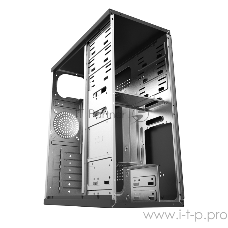 Корпус HIPER Office A3075 (ATX, 0.4MM SGCC, 2xUSB2.0 +Audio, PSU HPT-450, peak 450W, Passive PFC, 120mm fan, power cord, Black)