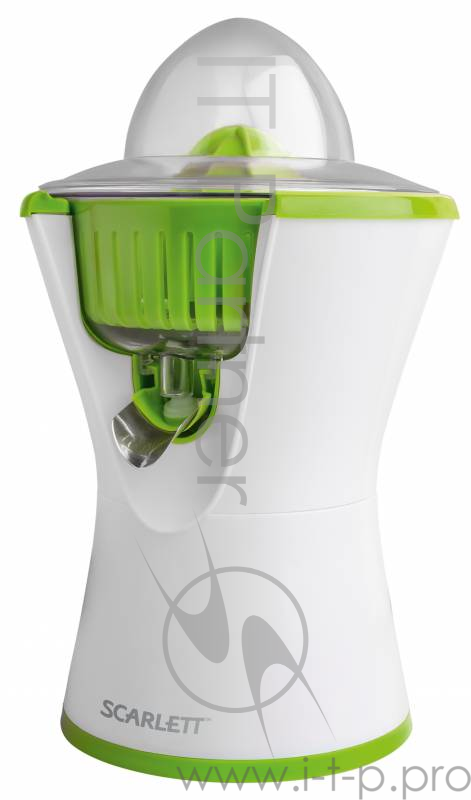 Соковыжималка цитрусовая Scarlett SC-JE50C03 90Вт белый/зеленый