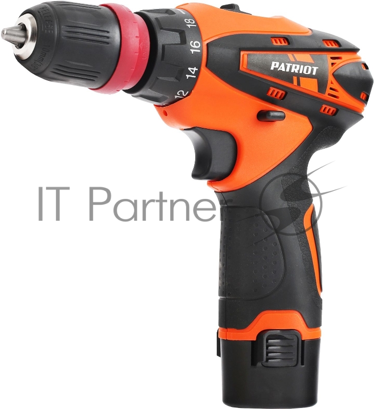 Дрель-шуруповерт аккумуляторная PATRIOT THE ONE BR 115Li, две батареи Li-Ion, 12V, кейс
