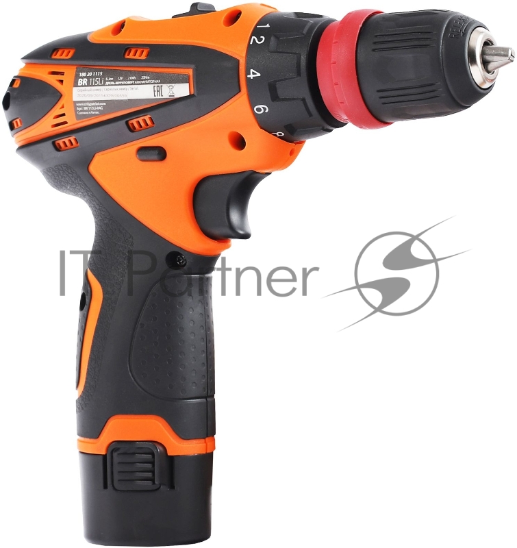 Дрель-шуруповерт аккумуляторная PATRIOT THE ONE BR 115Li, две батареи Li-Ion, 12V, кейс