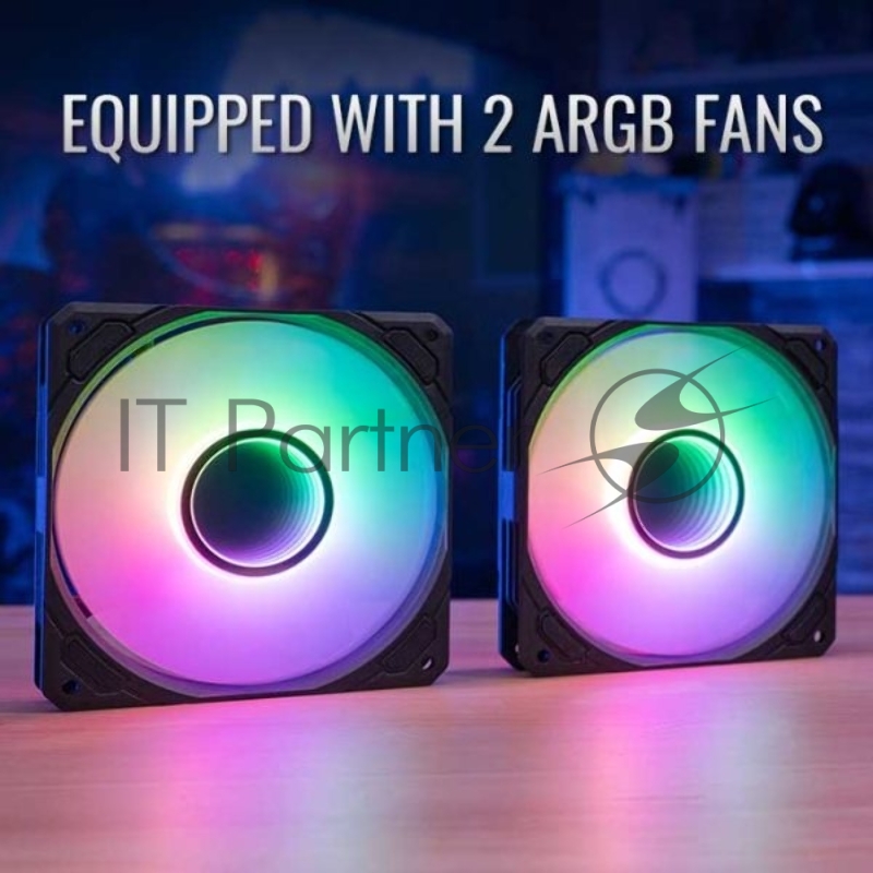 Комплект водяного охлаждения Aerocool Mirage L240WH (универсальный, 400W, 26.8 (макс) dB, 600-2000 rpm, 2x120мм, 4 pin,